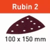Abrasifs FESTOOL STF DELTA/9 P150 RU2/50 RUBIN2 - Boite De 50 - 577576