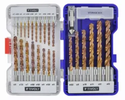 Coffret TIVOLY 25 Forets Métaux FURIUS HSS Revêtus FUSIO Pointe En Croix Ø 2 à 13mm + 1 Fraise à Noyer Ø 15mm - 11454170002