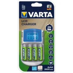 Chargeur VARTA LCD Allume-cigare + 4 Piles AA - 57070201451