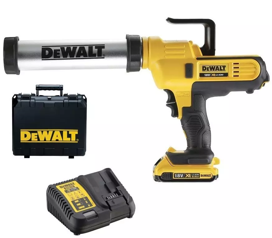 Pistolet à Mastic DEWALT XR 18V - 1 Batterie 2.0 Ah - Cartouche 300/400 Ml - DCE571D1-QW 1 Pistolet à Mastic DEWALT XR 18V - 1 Batterie 2.0 Ah - Cartouche 300/400 Ml - DCE571D1-QW
