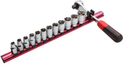 Jeu De 13 Douilles Et Cliquet 1/2'' Sur Rack Aimanté SAM OUTILLAGE - 75-SH13N