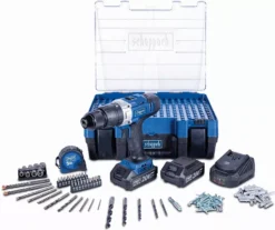 Perceuse à Percussion SCHEPPACH 20V Avec 2 Batteries 2.0Ah + Chargeur+ Coffret D'accessoires - DTB-20ProS