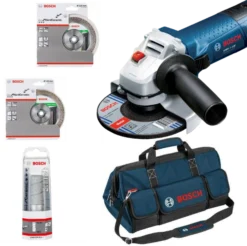 Kit Spécial Carrelleur BOSCH - Meuleuse GWS 7-125 + 2 Disques Diamant + 1 Sac De Transport - 06159975H2 -Toit Outils Pro AEA11006 0