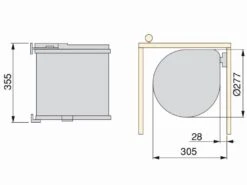 Poubelle Ronde 13L EMUCA - 80358