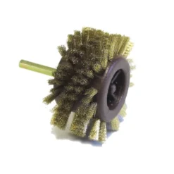 Brosse Radiale Courte Acier Laitonné GERLON Ø95 Mm - Brins 15 Mm - BRAD