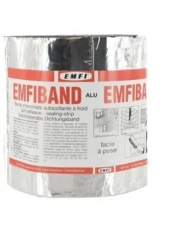 Bande D'étanchéité Emfiband EMFI - 22.5 Cm X 10 M - Plomb Gris - GA225AE001
