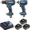 Ensemble De 2 Machines MAKITA 18V Perceuse Visseuse Ø 13 Mm DDF482 + Visseuse à Chocs 165 Nm DTD152 - DLX2127TJ1