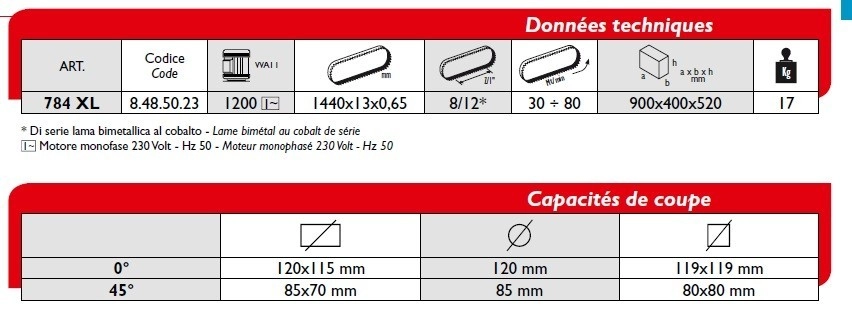 Scie à Ruban Métal FEMI Régulation électronique - Coupe Max.120mm - 784XL 3 Scie à Ruban Métal FEMI Régulation électronique - Coupe Max.120mm - 784XL – Image 3