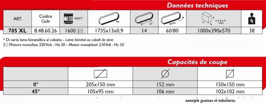 Scie à Ruban Métal FEMI Régulation électronique - Coupe Max.205mm - 785XL 3 Scie à Ruban Métal FEMI Régulation électronique - Coupe Max.205mm - 785XL – Image 3