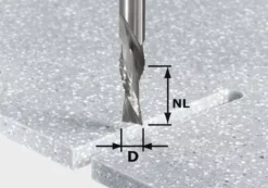 Fraise à Rainurer HW Avec Queue De 12 Mm FESTOOL HW Spi D12/42 LD Ss S12 - 492656