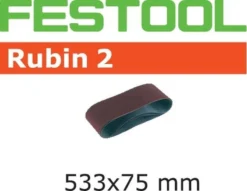 Boite De 10 Bandes Abrasives 533 X 75 RU2 FESTOOL - P120 - 499159