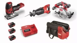 Lot 18V FLEX - Scie Sauteuse + Scie Sabre Pendulaire + Scie Circulaire - 3 Batteries + Chargeur + Accessoires