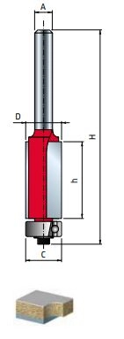 Mèche à ébarber Avec Roulement FREUD - Ø9,5 H13,1/58,8 Q8 Z2 - F03FR01936 -42-10208P