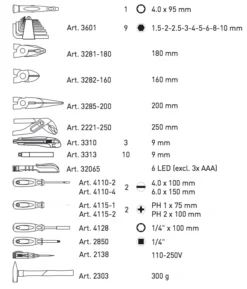 Coffret D'outils Pro-Line 1/4" KRAFTWERK 123 Pièces - 3944 -Toit Outils Pro KRA00051 2