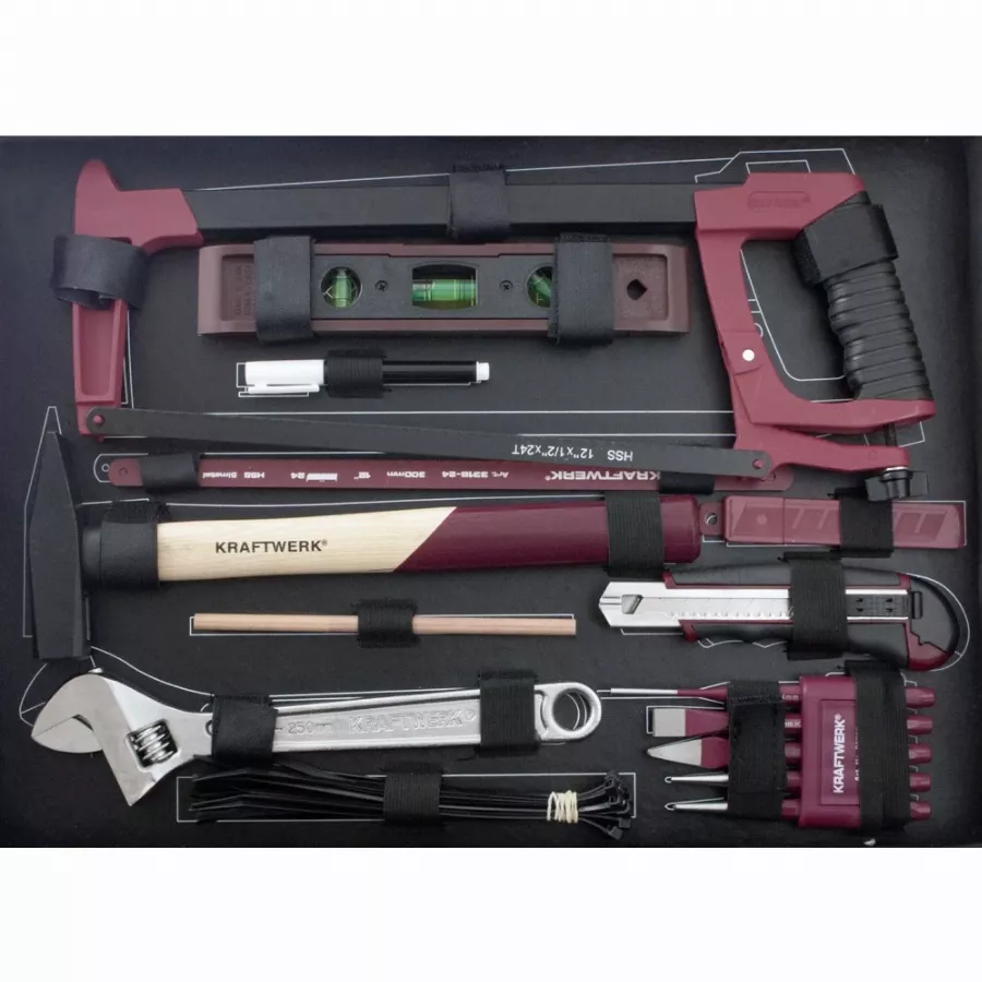 Coffret D'outils Pro-Line KRAFTWERK 264 Pièces + Perceuse Visseuse BOSCH 1/4" 1/2" - 3949 7 Coffret D'outils Pro-Line KRAFTWERK 264 Pièces + Perceuse Visseuse BOSCH 1/4" 1/2" - 3949 – Image 7