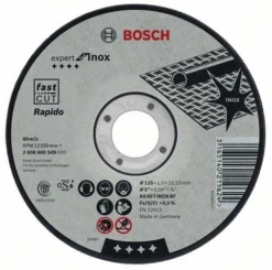 Disque EXPERT à Tronçonner BOSCH à Moyeu Plat Spécial Inox 125X1.0 MM - Lot De 25 - 2608600549