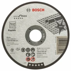 Disque BEST à Tronçonner BOSCH à Moyeu Plat Spécial Inox 125X0.8 MM - Lot De 25 - 2608603488