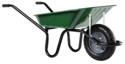 Brouette Verte Aktiv 100L HAEMMERLIN Galvanisée M24 - Roue Gonflée - 305061406