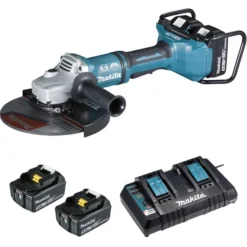 Meuleuse MAKITA Mm - 36V - 2x18V Li-ion - 4 Batteries 5Ah + 1 Double Chargeur Rapide - DGA900ZKPT -Toit Outils Pro MNA40032 0