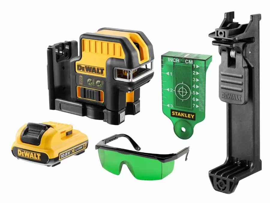 Laser Croix + 5 Points XR 10.8V 2Ah Li-Ion DEWALT Faisceau Vert - DCE0825D1G 1 Laser Croix + 5 Points XR 10.8V 2Ah Li-Ion DEWALT Faisceau Vert - DCE0825D1G