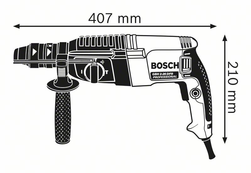 Perforateur BOSCH SDS-plus GBH 2-26 Professional - 830W 2.7J - Avec Coffret Et Poignée - 06112A3000 2 Perforateur BOSCH SDS-plus GBH 2-26 Professional - 830W 2.7J - Avec Coffret Et Poignée - 06112A3000 – Image 2
