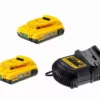 Pack De Batteries DEWALT 18V 2.0Ah Li-Ion - 2 Batteries + Chargeur - DCB115D2