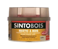 Mastic SINTOBOIS + Tube Durcisseur SINTO SA - Sapin - Boite De 1 Litre - 23782