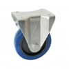 Roulette Fixe à Platine Rectangulaire AVL - Roue Caoutchouc Bleu Ø 160 - Charge 300 Kg - 527725
