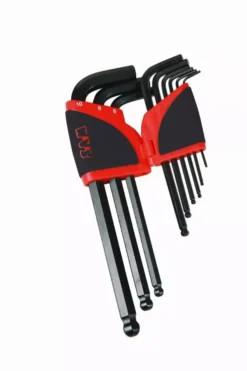 Ratelier 9 Clés Males Lg 6 Pans A Tete Spherique 1,5 A 10 Mm SAM - 67AR9A