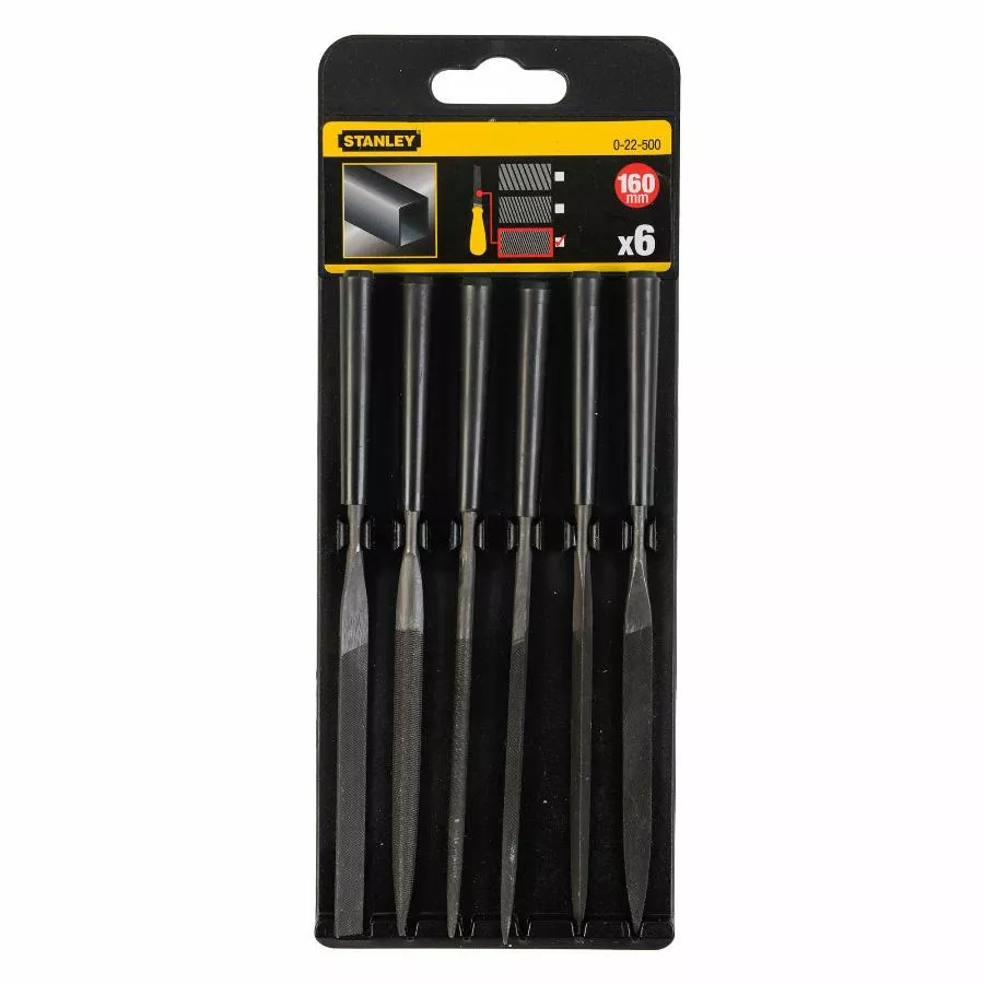 Stanley Limes Aiguilles 160 mm - Jeu De 6pieces - 0-22-500 1 Stanley Limes Aiguilles 160 mm - Jeu De 6pieces - 0-22-500