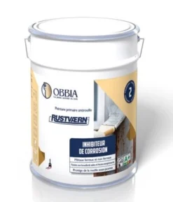 Vernis Antirouille OBBIA RUSTVAERN - Gris - Bidon De 900gr - RUST0K90G