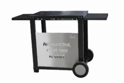Chariot Pour Plancha 1 Ou 2 Feux - Tablettes Coulissantes - Epoxy - DSAP001