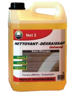 Nettoyant Dégraissant Universel NET 3 Sans Rinçage DALEP - Bidon 5L - 405005