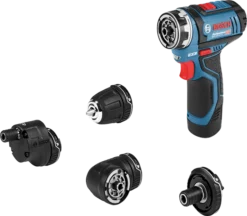 Perceuse/Visseuse BOSCH GSR 12 V-15 FC - Multifonction FlexiClick SET + 2 Batteries 2.0 Ah + 4 Accessoires - 06019F6000 -Toit Outils Pro VOA60093 2
