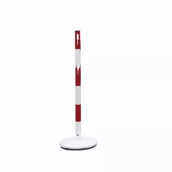 Poteau De Balisage Rouge Et Blanc VISO - Ø50 X 1000 Mm - BSA100RB
