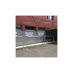 Barrière De Protection Noire Et Jaune Avec Platine 150 X 150 Mm VISO - Acier Galva - 2000 X 1000 M - Ø60 Mm - BAR620NJ -Toit Outils Pro VQA10060 3