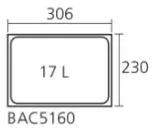 Seau Pour Poubelle 5160 Gris 17L LMC - BAC5160