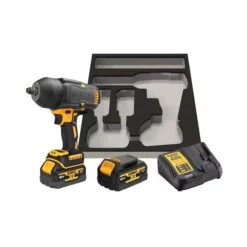 Boulonneuse ½” Avec Coque DEWALT XR 18V 5.0Ah Brushless 1396 Nm - 2 Batteries, Chargeur - DCF900P2G-QW -Toit Outils Pro cle a chocs 18v xr brushless 1 2 haute puissance 4 modes avec 2 batteries 5 ah et chargeur