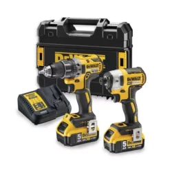 DeWALT Kit 2 Outils XR 18V 5AH LI-ION - Perceuse Visseuse Compact DCD791 - Visseuse à Chocs DCF887 - DCK268P2T-QW