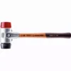 Maillet HALDER SIMPLEX Caoutchouc Chargé / Plastique Avec Boîtier En Aluminium Et Manche En Bois - D=30 Mm - 3126.030