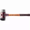 Maillet HALDER SIMPLEX Caoutchouc Chargé, Avec Pied Intégré / TPE Moyen, Avec Boîtier En Fonte Malléable Et Manche En Bois De Haute Qualité - D=80 Mm - 3023.280