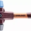 Maillet HALDER SIMPLEX Caoutchouc Chargé, Avec Pied Intégré / TPE Souple, Avec Boîtier En Fonte Malléable Et Manche En Bois De Haute Qualité - D=80 Mm - Manche Extra-court - 3012.282