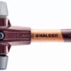 Maillet HALDER SIMPLEX Caoutchouc Chargé, Avec Pied Intégré / TPE Moyen, Avec Boîtier En Fonte Malléable Et Manche En Bois De Haute Qualité - D=80 Mm - Manche Extra-court - 3023.282