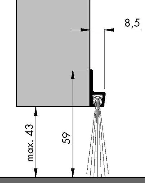 Bas De Porte Profilé à Brosse IBS60 ELTON - 2.50ml - 0308403D 2 Bas De Porte Profilé à Brosse IBS60 ELTON - 2.50ml - 0308403D – Image 2