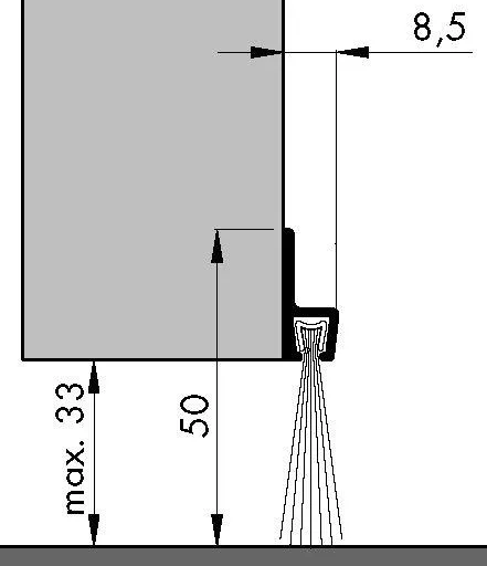 Bas De Porte Profilé à Brosse IBS50 ELTON - 2.50ml - 0308102D 2 Bas De Porte Profilé à Brosse IBS50 ELTON - 2.50ml - 0308102D – Image 2