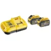 DeWALT Pack 2 Batteries XR Flexvolt 18V/54V 9Ah/3Ah Li-Ion + Chargeur - DCB118X2-QW